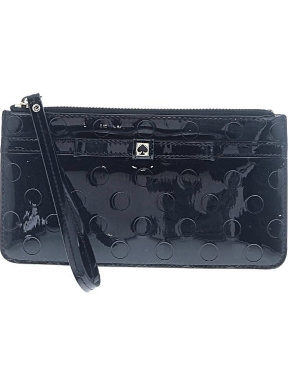 kate spade Black Patent Polka Dot Wristlet